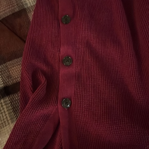 NWT Plum Sweater with Button Side Slits - Picture 2 of 6